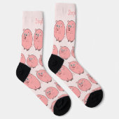 Schweinedesign Personalisiert Socken (Rechts)