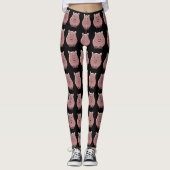 Schweinedesign Sie wählen Hintergrundfarbe Leggings (Vorderseite)