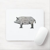 Schweinediagramm Mousepad (Mit Mouse)