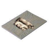 Schweinefarm Land Antike Illustration Kunst, Dicht Notizblock (Linke Seite)