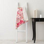 Schweinefarm Tierblume Rustikal Personalisiert Sherpadecke (Beispiel)