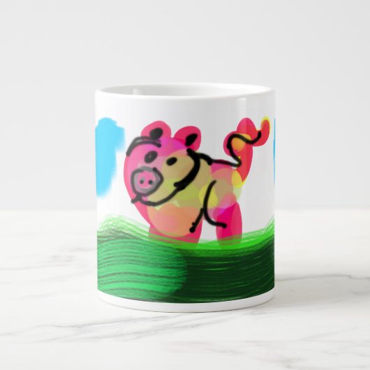 Schweinefeder Jumbo-Tasse (Vorderseite)