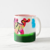 Schweinefeder  zweifarbige tasse (VorderseiteRechts)
