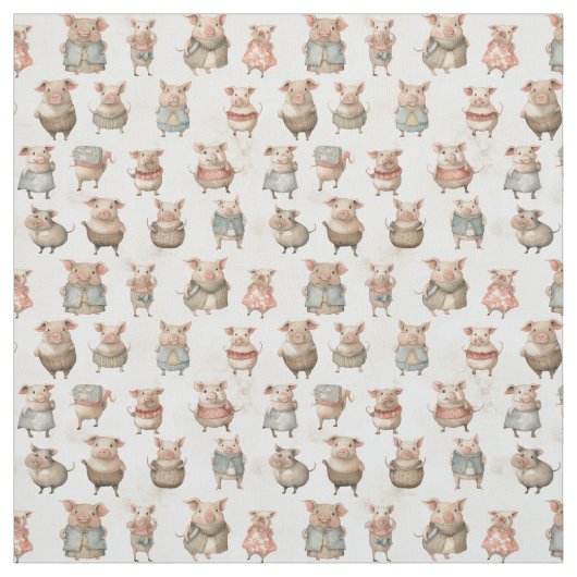 Schweinefieber: Whimsy Pig Stoff (Muster)