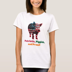 Schweineflagge Amerika T-Shirt
