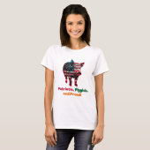 Schweineflagge Amerika T-Shirt (Vorne ganz)