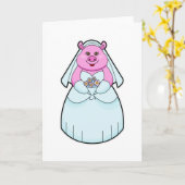 Schweinefleisch als Brille mit Schleier Karte (Gelbe Blume)