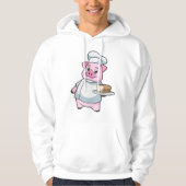 Schweinefleisch als Koch mit Platter und Kuchen Hoodie (Vorderseite)
