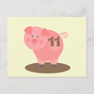Schweinefleisch am Geburtstag Einladung zur Postka