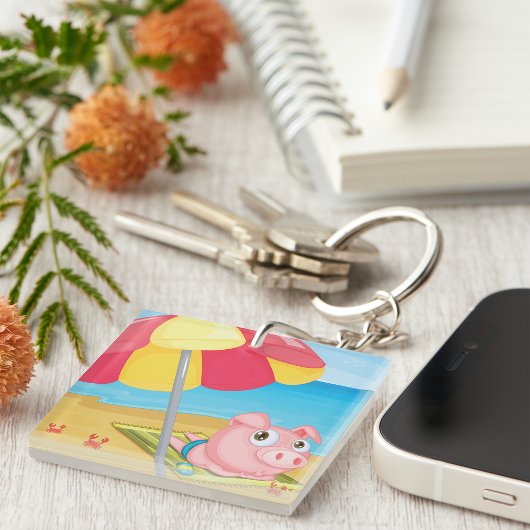 Schweinefleisch am Schlüsselanhänger