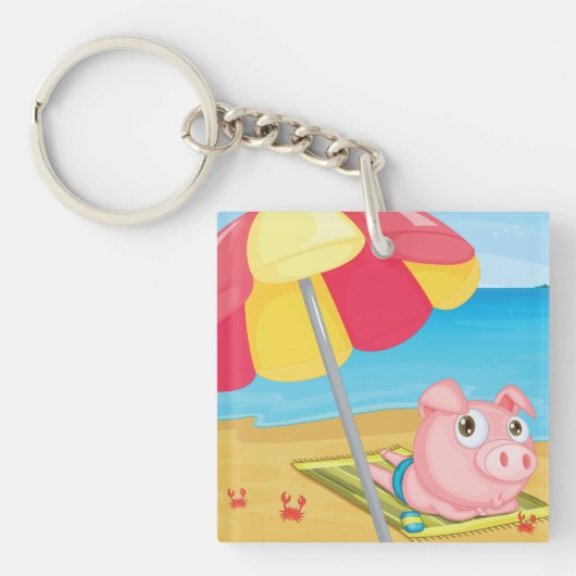 Schweinefleisch am Schlüsselanhänger (Vorderseite)