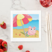 Schweinefleisch am Strand Napkins Serviette (Beispiel)