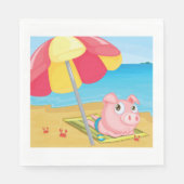 Schweinefleisch am Strand Napkins Serviette (Vorderseite)