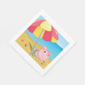 Schweinefleisch am Strand Napkins Serviette (Ecke)