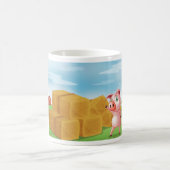 Schweinefleisch auf einer Heuweinkaffee-Tasse Kaffeetasse (Mittel)