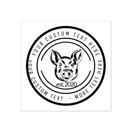 Schweinefleisch aus Bauer Gummistempel (Prägung)