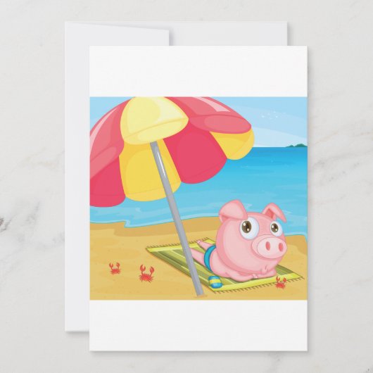 Schweinefleisch bei den Einladungen (Vorderseite)