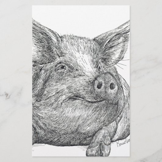 Schweinefleisch Briefpapier (Vorderseite)