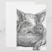 Schweinefleisch Briefpapier (Vorne/Hinten)