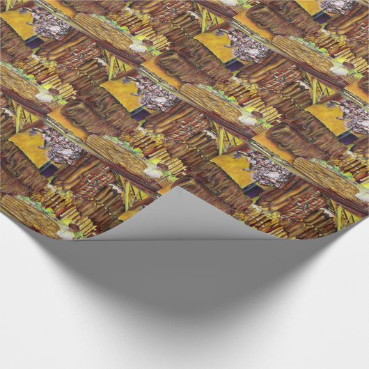 Schweinefleisch, Budapest Geschenkpapier (Ecke)