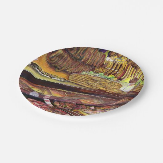 Schweinefleisch, Budapest Pappteller (Schrägansicht)