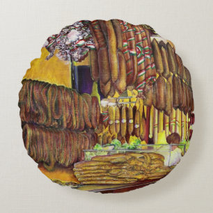 Schweinefleisch, Budapest Rundes Kissen