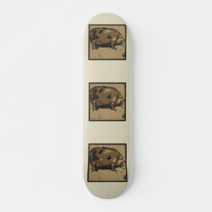 Schweinefleisch - Darstellung der Tiere auf dem Pl Skateboard