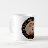 Schweinefleisch, das Kreuzfahrer isst Kaffeetasse (Vorderseite Links)