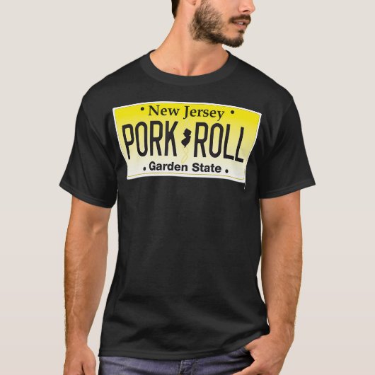Schweinefleisch Eier und Käse New Jersey NJ Lizenz T-Shirt (Vorderseite)