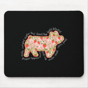 Schweinefleisch Erdbeere Bestandsausstellung Viehz Mousepad