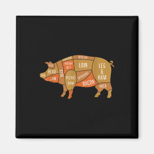 Schweinefleisch geräuchert Fleisch Lover Funny Gri Magnet