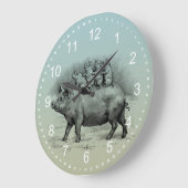 Schweinefleisch Große Wanduhr (Winkel)