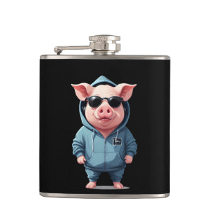Schweinefleisch Hoodie Funny Cooler Tiercharakter Flachmann