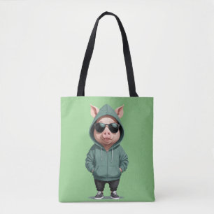 Schweinefleisch Hoodie Funny Cooler Tiercharakter Tasche