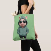 Schweinefleisch Hoodie Funny Cooler Tiercharakter Tasche (Von Nahem)