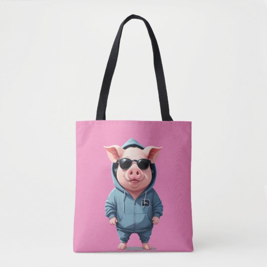 Schweinefleisch Hoodie Funny Cooler Tiercharakter Tasche (Vorderseite)