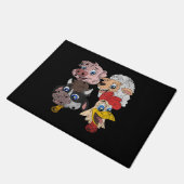 Schweinefleisch Hühner Hühner Kleinkinder Funny Fa Fußmatte (Schrägansicht)