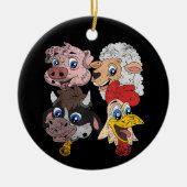 Schweinefleisch Hühner Hühner Kleinkinder Funny Fa Keramik Ornament (Vorne)