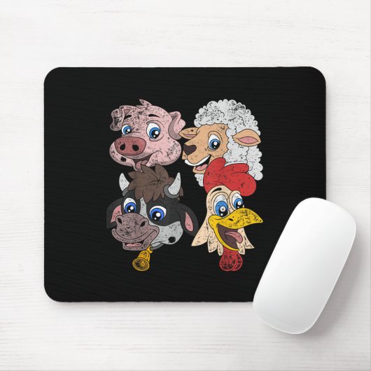 Schweinefleisch Hühner Hühner Kleinkinder Funny Fa Mousepad (Mit Mouse)
