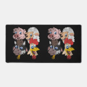 Schweinefleisch Hühner Hühner Kleinkinder Funny Fa Schreibtischunterlage (Vorderseite)