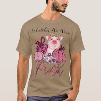 Schweinefleisch im Oktober tragen wir rosa Brustkr T-Shirt