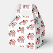 Schweinefleisch im Winter für Weihnachtsgeschenk Geschenkschachtel (Rückseite)