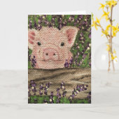 Schweinefleisch in der Blindkarte der Blume Karte (Gelbe Blume)