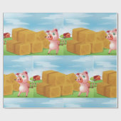 Schweinefleisch in einem Betrieb Geschenkpapier (Flach)