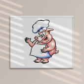 Schweinefleisch in einem Schürze-Poster Poster