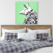 Schweinefleisch in Jaguar Pelzmatte (Moegi) Leinwanddruck (Insitu (Schlafzimmer))