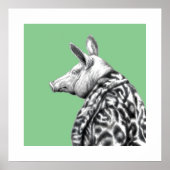 Schweinefleisch in Jaguar Pelzmatte (Moegi) Poster (Vorne)