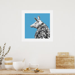 Schweinefleisch in Jaguar Pelzmatte (Old School Bl Poster