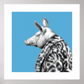 Schweinefleisch in Jaguar Pelzmatte (Old School Bl Poster (Vorne)