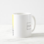 Schweinefleisch in Jaguar Pelzmatte (Retro-Gelb) Kaffeetasse (VorderseiteRechts)